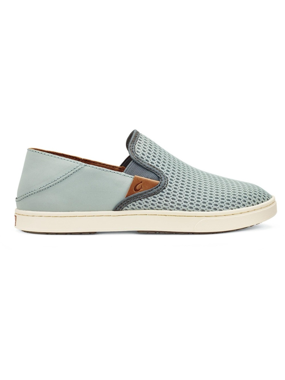 Olukai Pehuea Sneaker -Pale Grey/Charcoal- Size 6.5